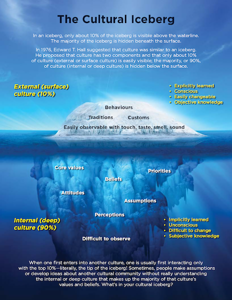 The cultural iceberg model